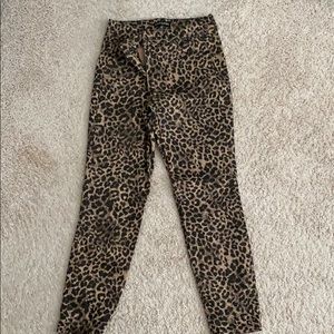 Express cheetah print jeans